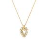 Dylam High Jewelry Rhodium 18K Gold Plated S925 Silver 5A Zirconia Heart Love Pendant Necklaces for Xmas Christmas Gifts