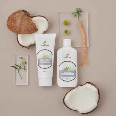 Kokosnuss-Shampoo(290ml) + Spülung(200ml) für die intensive Restaurierung.