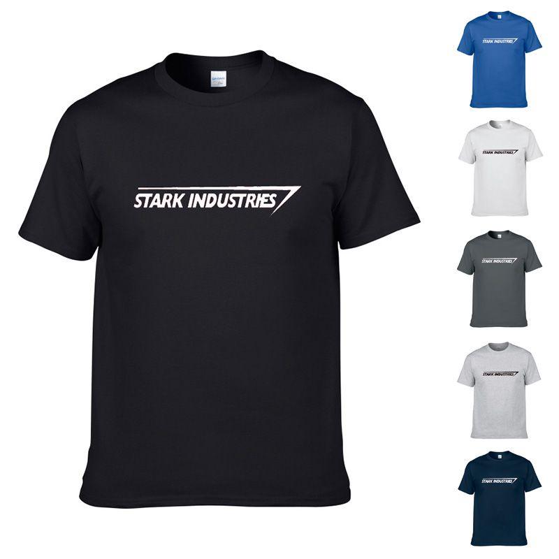 Premium Cotton Blend Iron Man Stark Industries Short Sleeve T-shirt For Avengers Fans