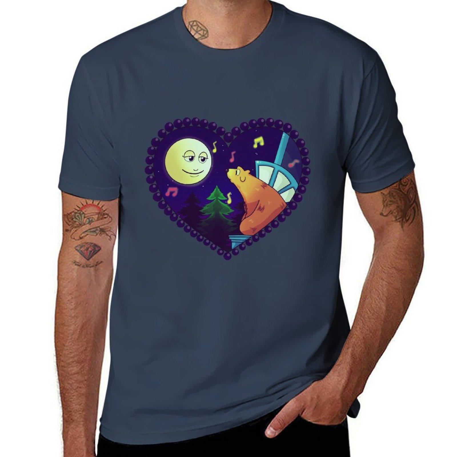 The Moon The Bear And The Big Blue House Tshirt Big And Tall Basic Tee Shirt S