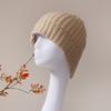 Custom Logo Design Cashmere Winter Beanie Hat Women Knit Thermal Classic 2x2 Rib Knit Pure Cashmere Beanie Cap