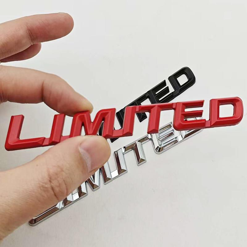 New 3D Metal Chrome Car Styling Logo LIMITED Emblem Badge Limited Edition Trunk Body Sticker Decal Fender Emblem Auto Accessory