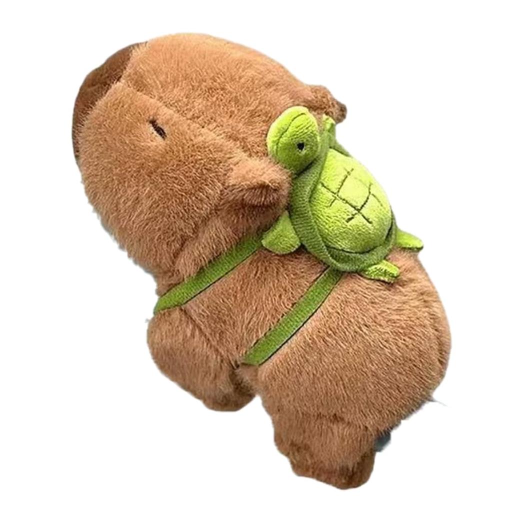 TOMMYFIELD Capybara Plush Toy, Cuddly Doll, Bicycle Bar Arm Ornament, Curtain Tie-Up (Capybara-Turtle) [Used]