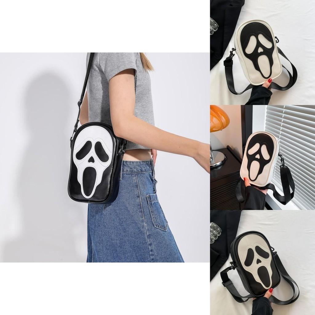 Stylish Black And White Korean Trendy Crossbody Bag For Women With Simple Design