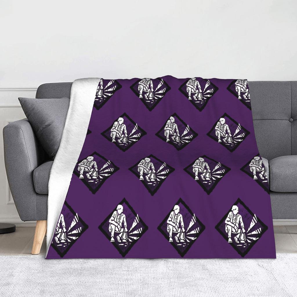 Deads by Daylights Horror Game Blankets  Flannel Throw Blanket Summer Air Conditioning Personalised Lightweight Bedspreads