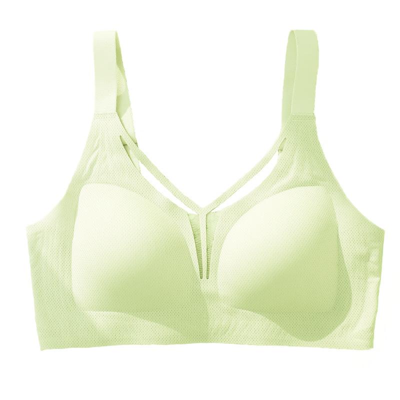 Women Light Purple Seamless Wireless Bra Full Support Lingerie for Large Bust