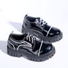 Children's 2025 Thick-Soled British-Style Leather Slip-On School Shoes