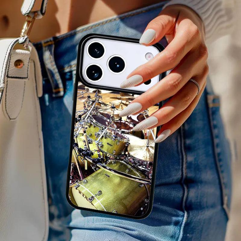 Bęben Perkusista Muzyka DJ Etui na Telefon Dla iPhone 17 Air 14 15 13 12 Max Pokrowiec Dla Apple 14 15 16 16e 11 Pro Max Plus