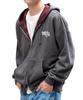 WEGO Check Zip Size Sumikuro Men's Hoodie, M,