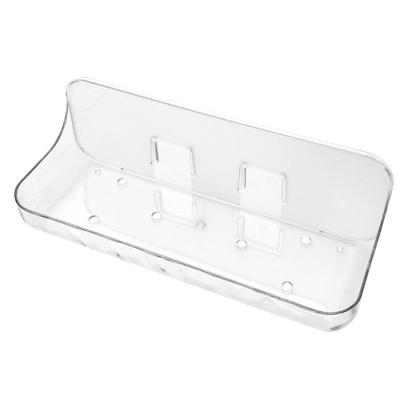 Punch-Free Wall-Mounted Bathroom Storage Shelf for Toiletries and Cosmetics