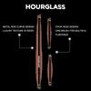 Hourglass Multifunctional Makeup Brush 4 Heads, 1 Piece Included for Eyes and Eyebrows