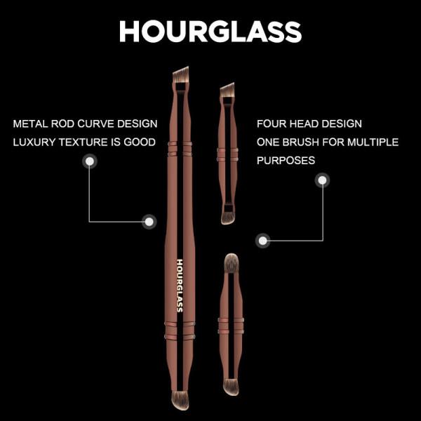 Hourglass Multifunctional Makeup Brush 4 Heads, 1 Piece Included for Eyes and Eyebrows
