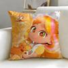 Classic Anime Rainbow Bubblegem Cushion Cover Soft  EasyWash Pillow Case  Versatile for Couch Bed Travel and Office