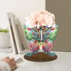 Wood Butterfly Diamond Painting Vase Diamond Painting Tabletop Ornaments Kit Rhinestones Desktop Ornaments for Home Office Decor