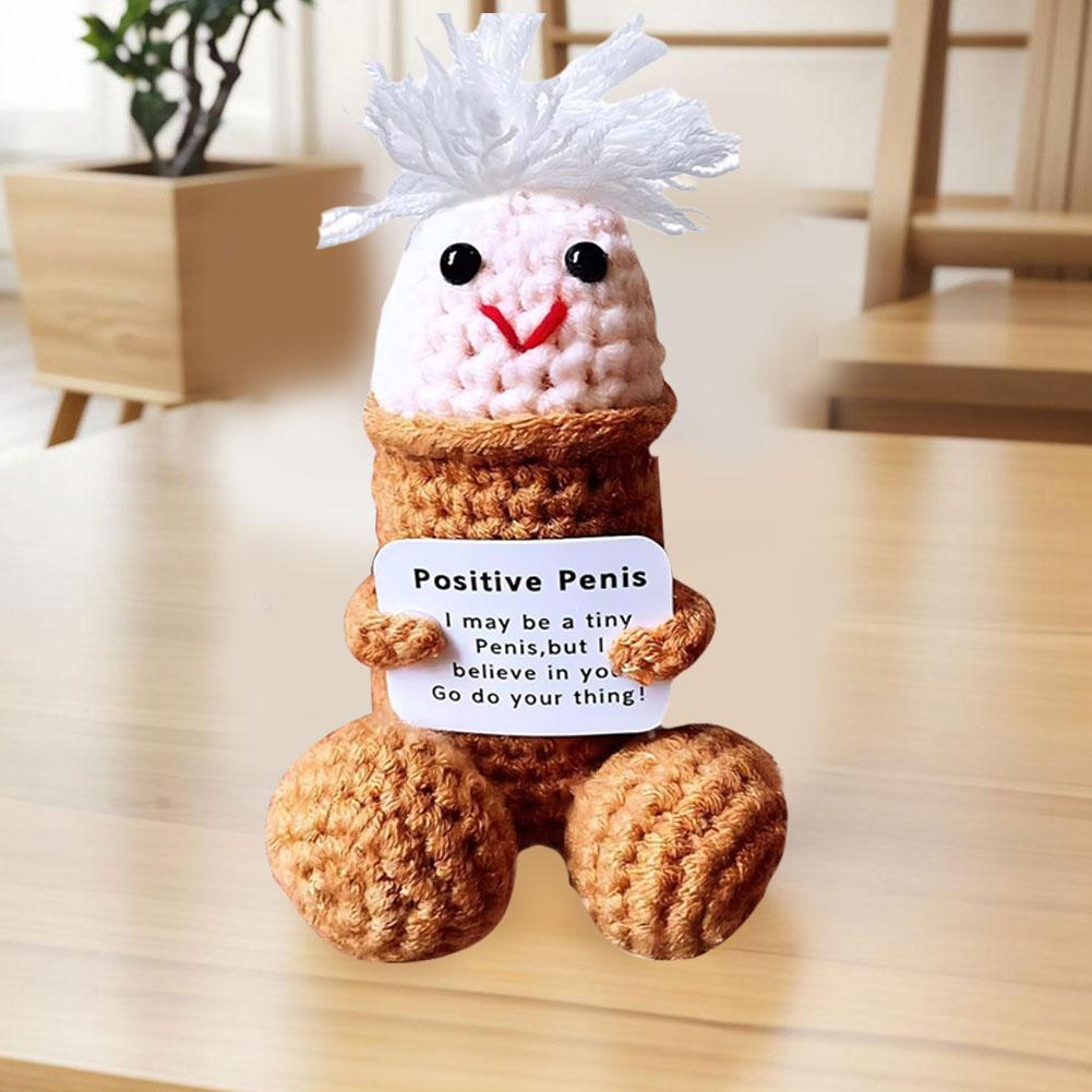 Emoticons Wool Woven Emotional Motivational Card Ornaments Friend Prank Gift H2D4