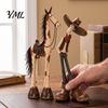 Handgefertigte Pferdeskulptur 1/2 Stück West-Cowboy-Figur, Cartoon-Harzstatue, Dekorative Figur als Schreibtischdekoration für Zuhause und Büro