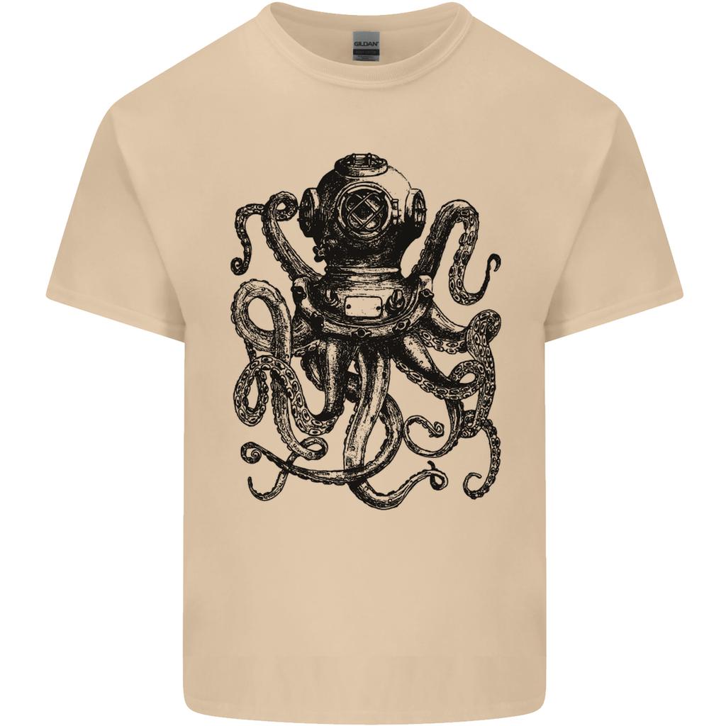 Scuba Octopus Diver Dive Diving Unisexs Light Cotton TShirt