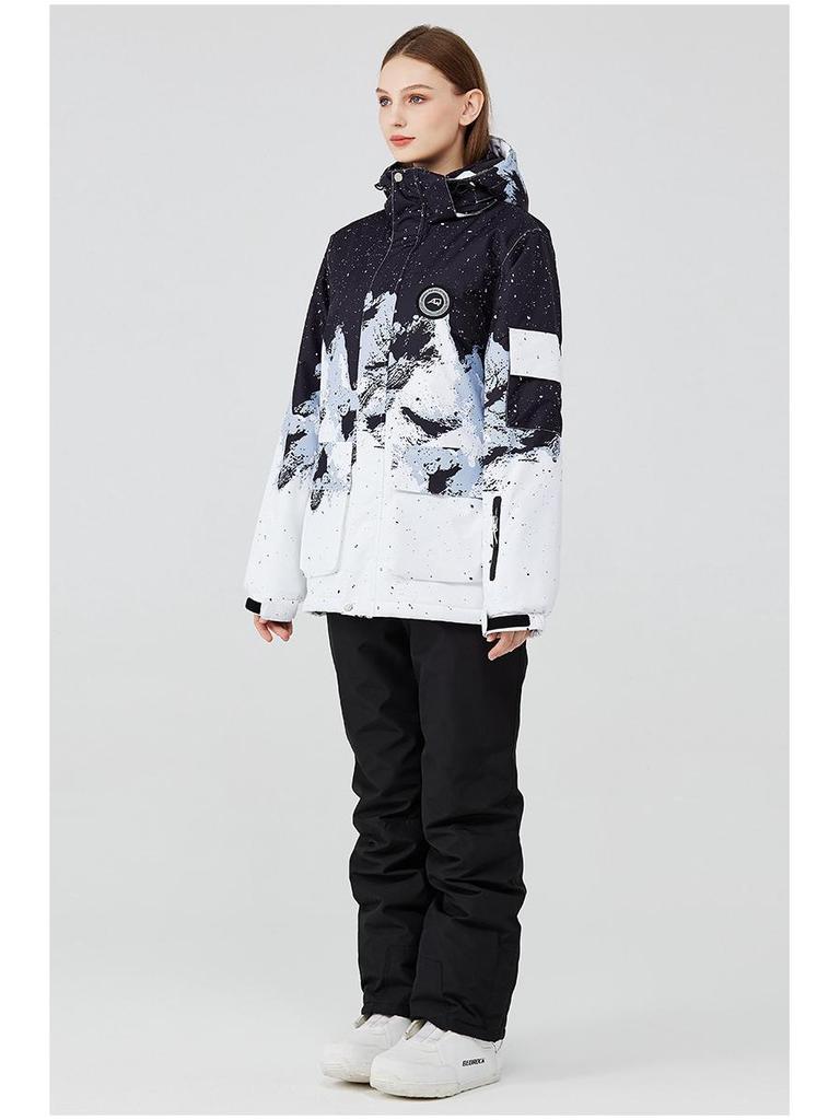 Unisex-Winterskianzug: Winddichte, wasserdichte und warme Ski- & Snowboardjacke für alpine Abenteuer