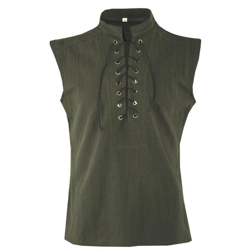 New men's clothing, medieval clothing, retro men's short vest Halloween costume