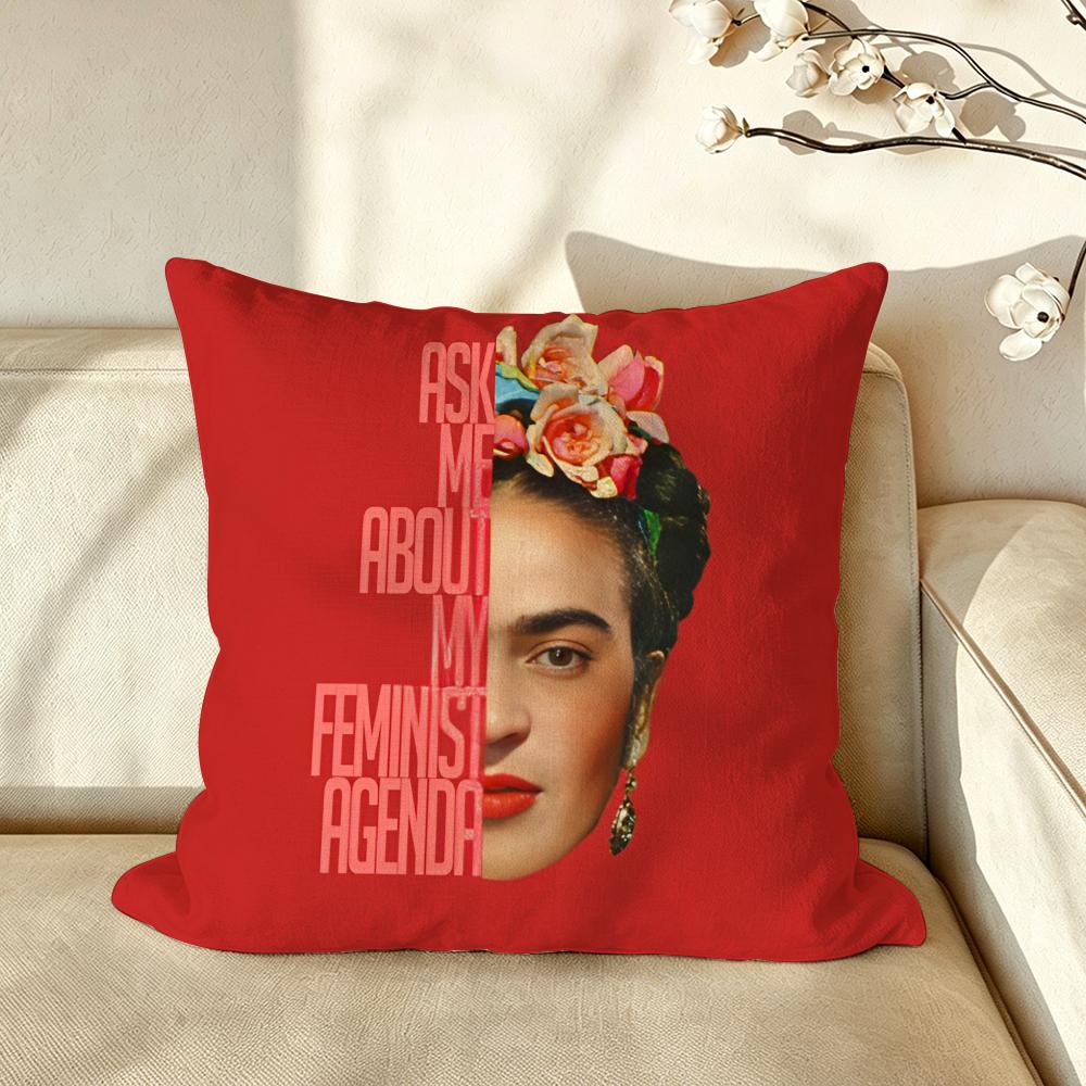 Artist FFrida KKahlo Cushion Cover Pillow Case Antidustmite Pillowcase Silky Short Plush Sofa Cushion Cover hot