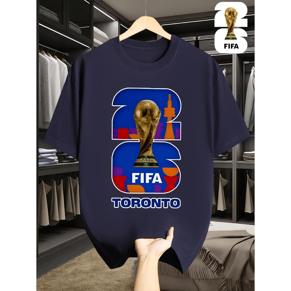 2026 Usa-Canadian Cup, FIFA Football Print Men'S Short Sleeve T-Shirt, Fashionable And Trendy Summer Top