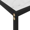 Console Table White 100x35x75 Cm Tempered Glass