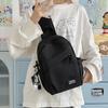 Schoolbag Korean version of simple small backpack versatile messenger bag men's casual men's sports breast bag women's large-capacity student shoulder