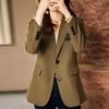 Stilvoller, lässiger Blazer in Grün für Damen, perfekt für Frühling und Herbst