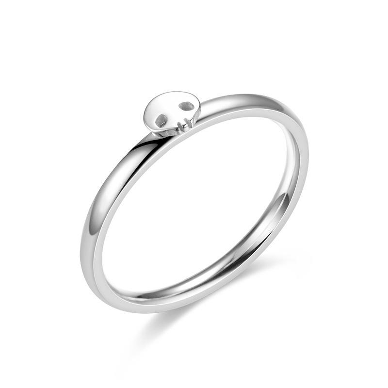 ING wind niche trend temperament titanium steel ring female, does not fade high-end niche couple ring hand jewelry no. 5