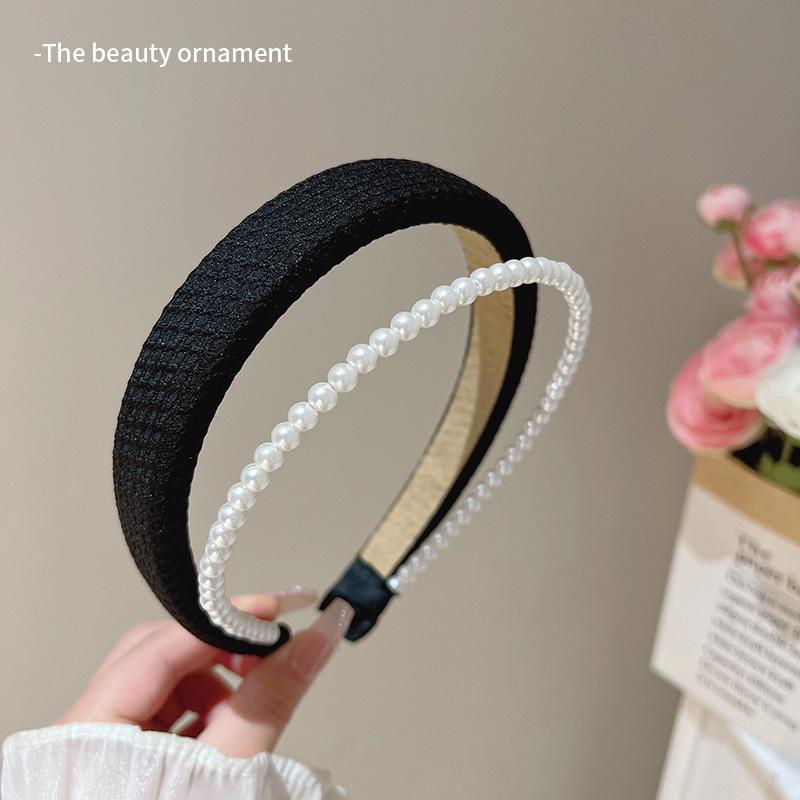 Korean Fashion Headband Simulation Pearl Sponge Hairbands For Women Girl Hair Band Female Hair Hoop Headwear Hair Accessories
