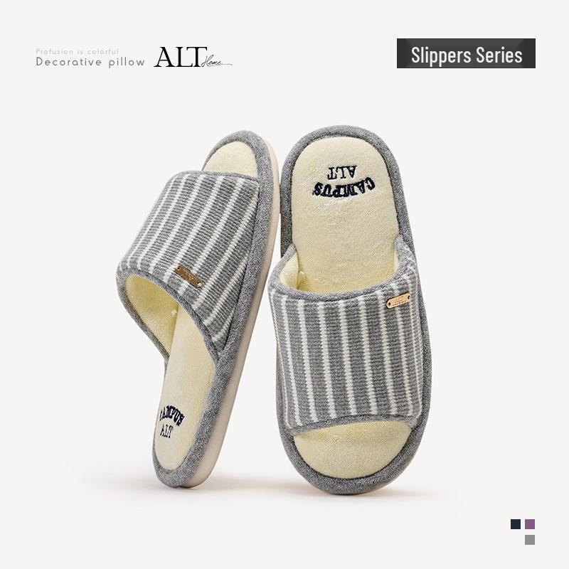 

Ailude 2025 Soft Sole Open Toe Slippers for Men & Women – Non-Slip, Silent, Year-Round Indoor Wear 44/45