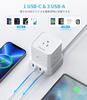 NVEESHOX Mini Cube-Shaped Power Strip with Type-C Extension Cord, 5 AC Outlets and 4 USB Ports, with Lightning Protection, for Power Strips, Multi-Pur
