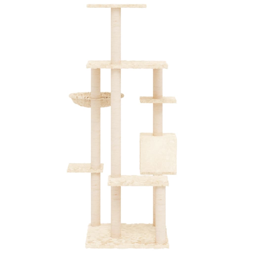 Scratching Post with Sisal Scratching Posts Cream 142 Cm