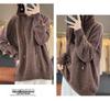 Women's 100% Wool Hooded Sweater: Autumn/Winter Loose Fit, Slimming Pullover Hoodie
