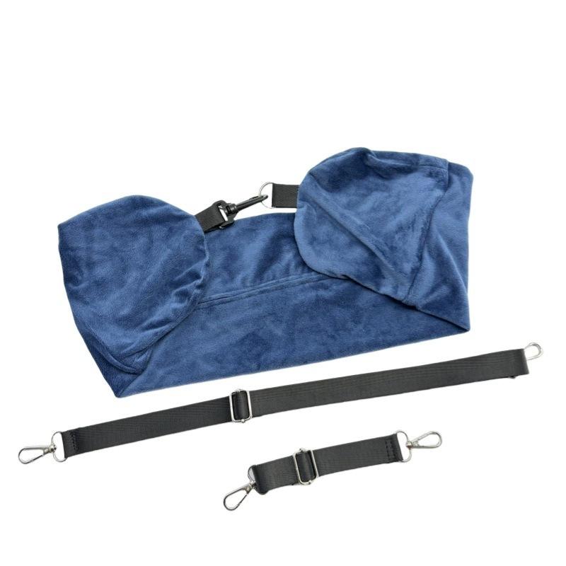1PC Foldable Travel Neck Pillow, No Sponge, Can Store Clothes, with Adjustable Rope, Storage Bag, Suitable for Travel Use