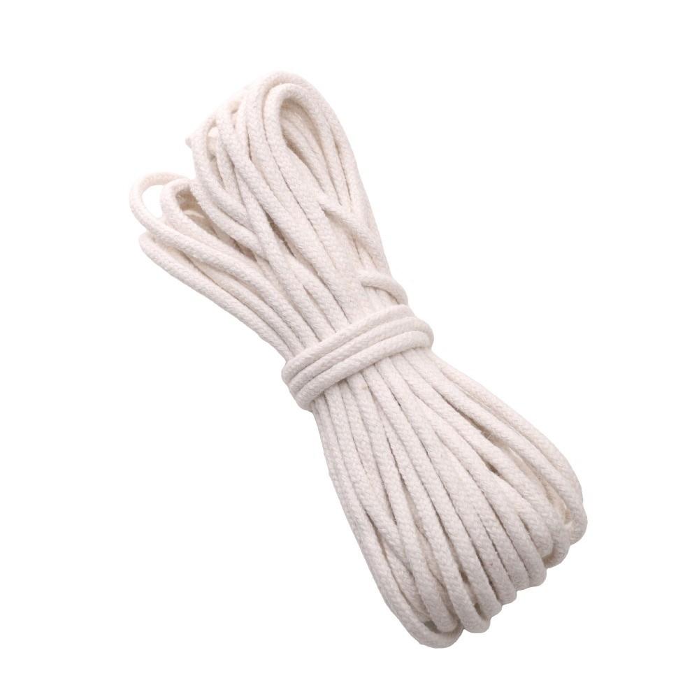 High Quality 10Meters/Lot Braided Cotton Cord Colorful DIY Braided Rope 4mm Woven String Home Textile