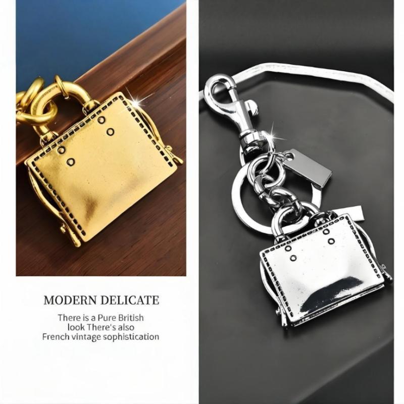 Creative Bag Design Keychain Handbag Shape Bag Pendant Metal Keyring Backpack Decoration Car Key Chains Women Men Gifts