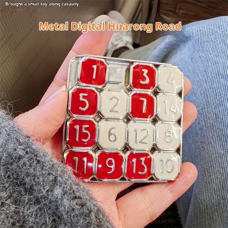 Classic Metal Number Sliding Puzzle Brain Teaser Toy Kids Educational Jigsaw Game Stress Relief Kindergarten School Gift