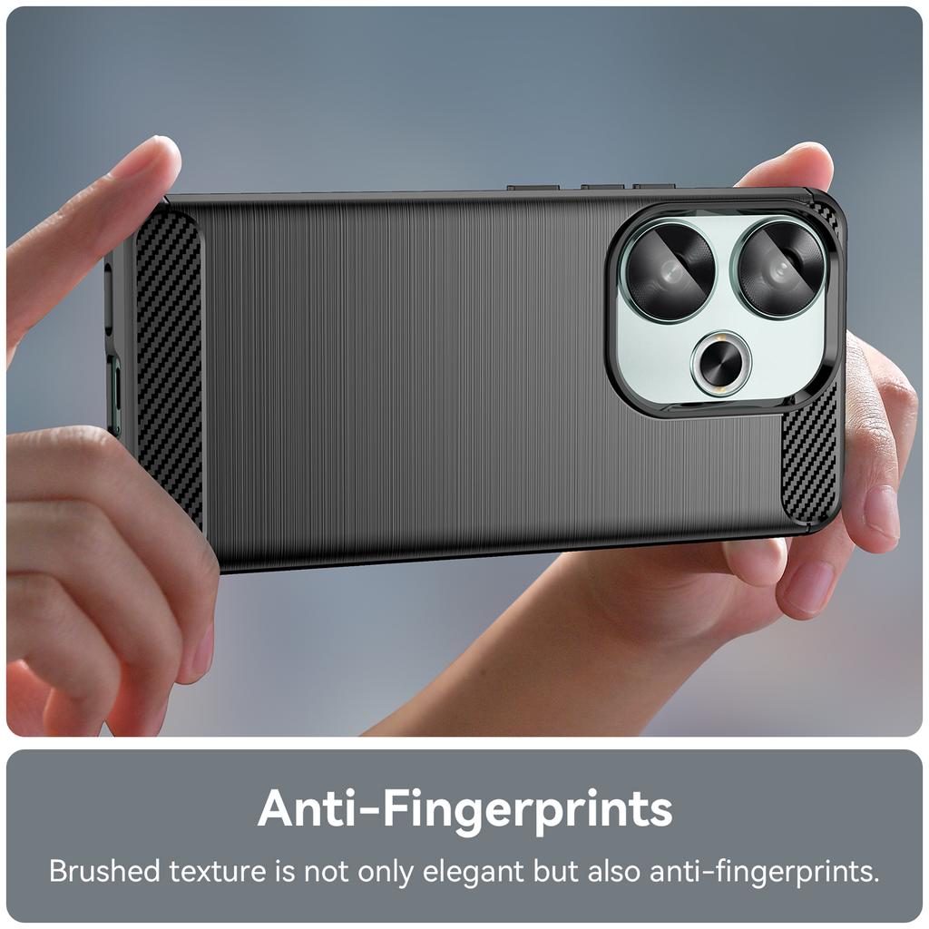 For Xiaomi Poco F6 5G/Redmi Turbo 3 5G Case Carbon Fiber Texture TPU Slim Phone Cover