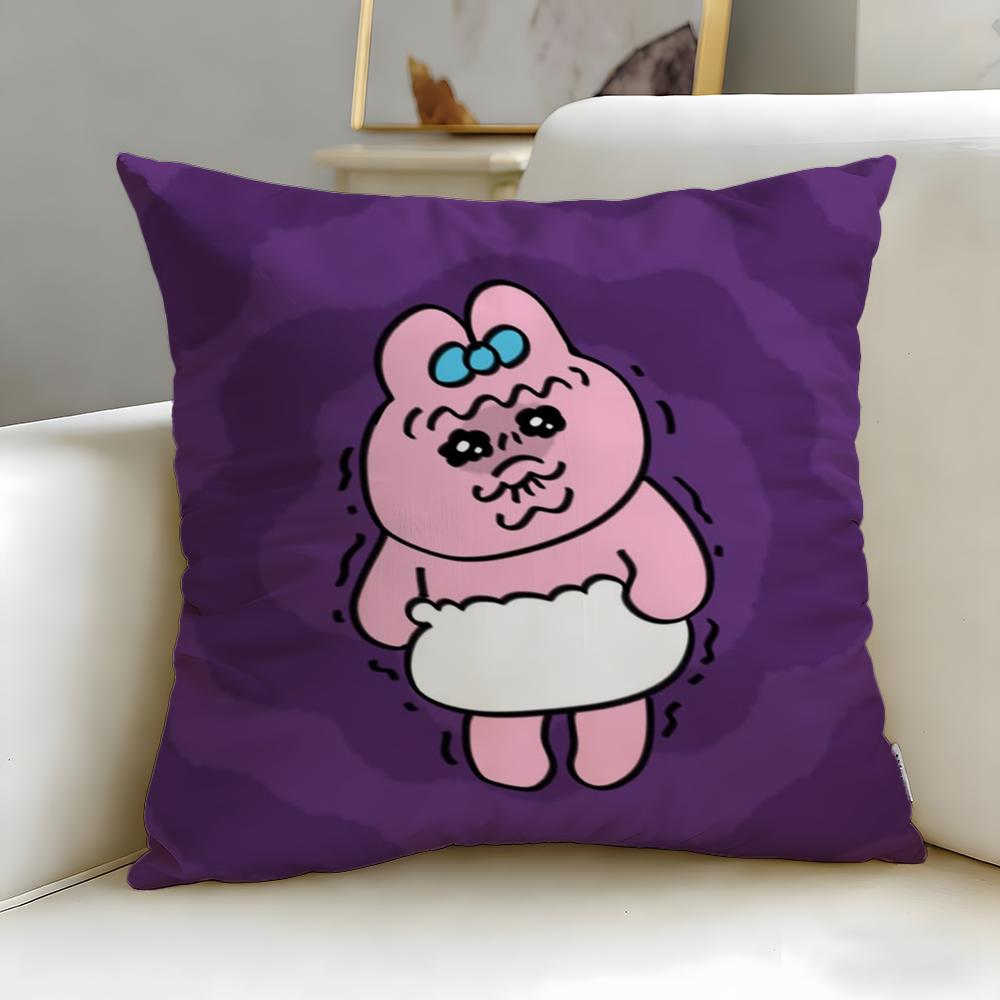 

cartoon character Opanchu Usagi Cushion Cover Soft & Easy-Wash Pillow Case – Versatile for Couch, Bed, Travel and Office 30cmx30cm