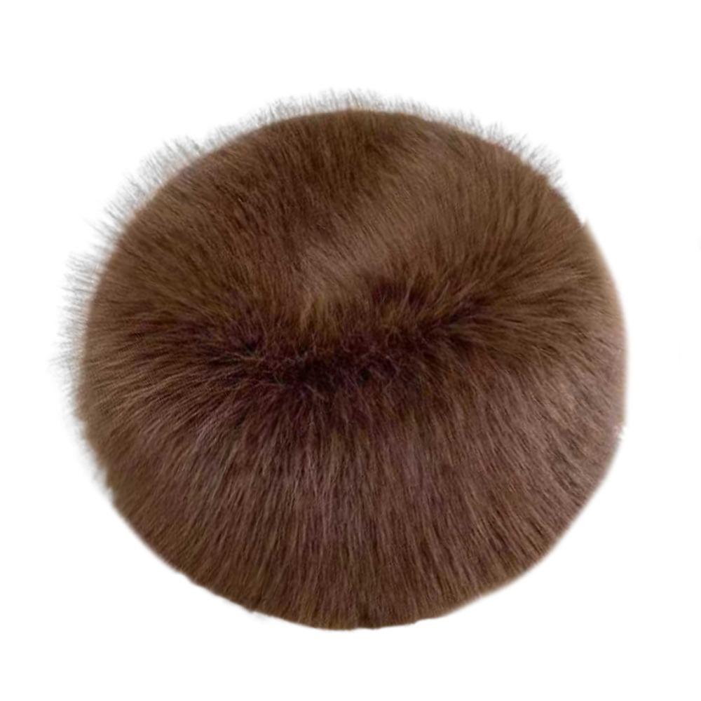 Smooth Mongolian Fluffy Hat Thickened Fur Fluffy Texture Warm Bucket Hat Round Top Ear Protection Winter Hat Ladies Headwear