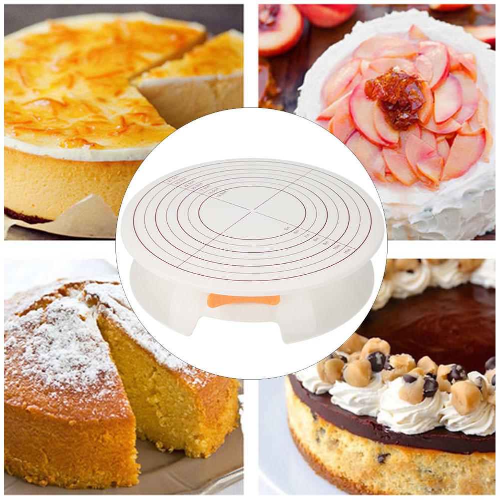 Cake Decorating Turntable DIY Rotating Cake Stand Base Kitchen Baking Utensils with Buckle