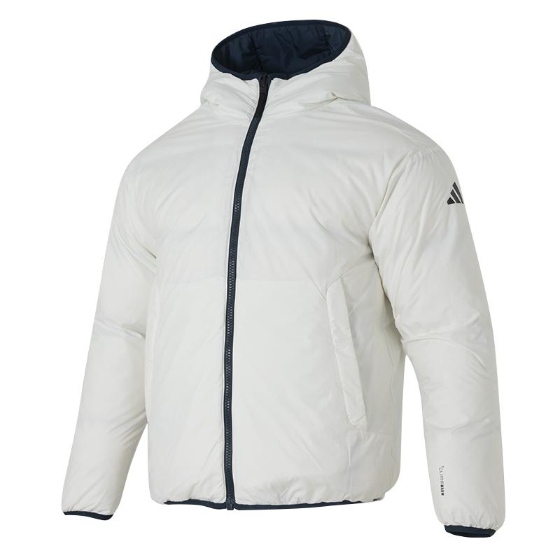 

Adidas Reversible Sports Solid Color Long Sleeve Warm Duck Down Hooded Jacket Men Jacket KC2491 XL