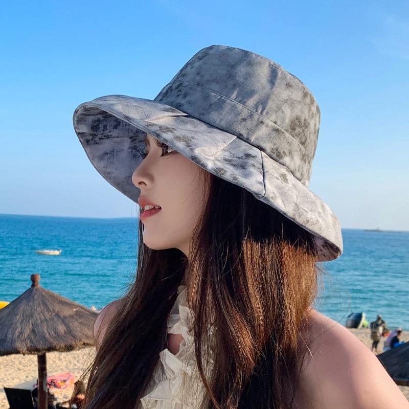Summer Sun Protection Wide Brim Cap With Breathable Cotton Polyester Fabric For Outdoor Travelers