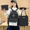 Four-piece Suit Schoolbag for Girls Elementary School Students Backpack Junior High School Students Fresh College Style Backpack