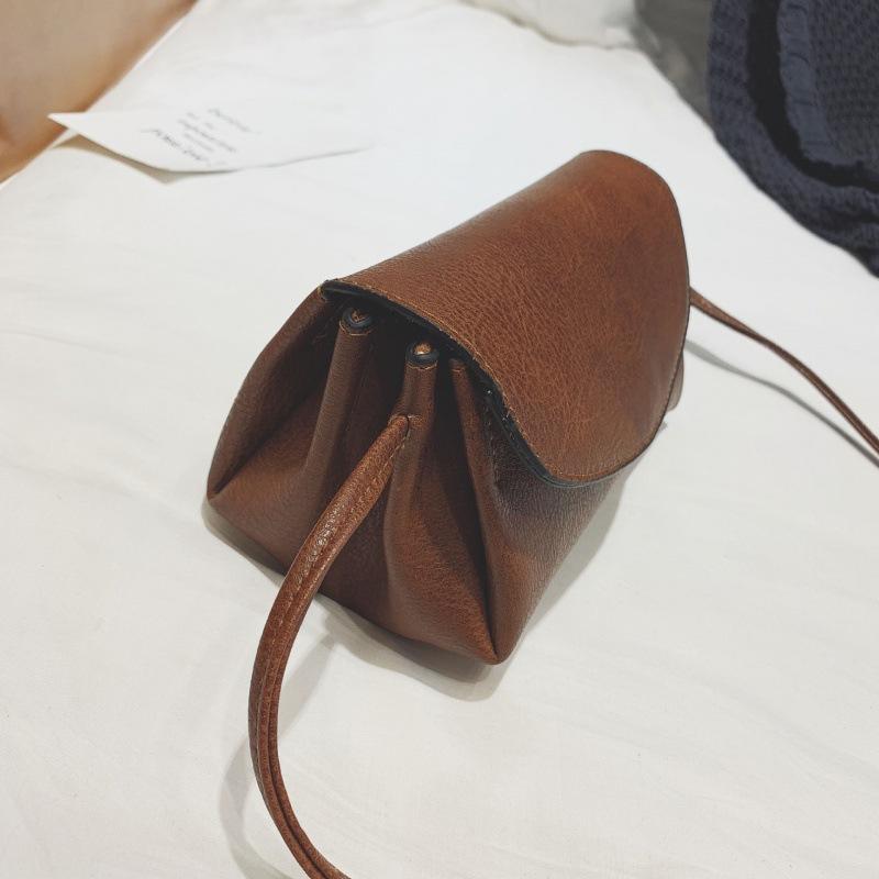 Retro Double Pocket Small Square Bag Simple and Versatile Mobile Phone Bag Single Shoulder Oblique Span Women's Bag Direct Sales