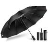 Tamanho Super Grande 12 Varetas Guarda-chuva Dobrável Abertura Fechamento Automático com Um Toque Masculino Resistente a Ventos Invertidos Revestimento de Teflon À Prova de Vento Repelente à Água Durável