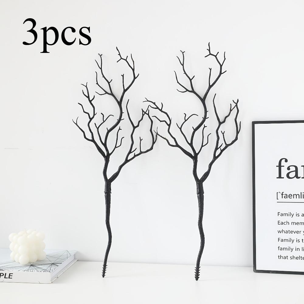 Three pieces of artificial twigs, artificial green plant decorative flower forks, and home landscape decoration ornaments