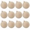 12 Pcs Velvet Christmas Ball Ornaments 2.4 Inches Flocked Shatterproof Plastic Balls Xmas Tree Hanging Decorations for Holiday Party Home Decor