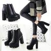Women's Fleece-Lined Chunky Heel Platform Winter Shoes
